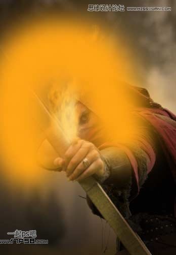 Photoshop合成玄幻的火箭神射手