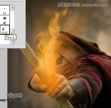 Photoshop合成玄幻的火箭神射手