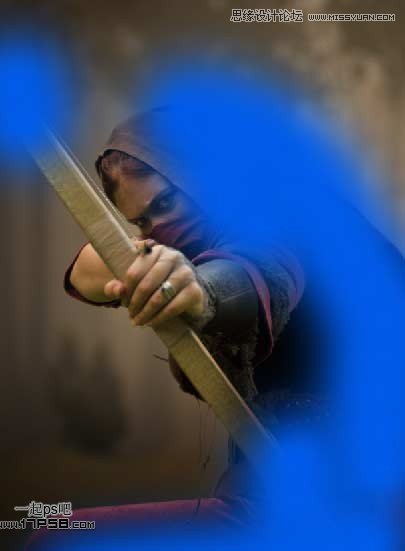 Photoshop合成玄幻的火箭神射手