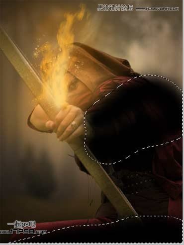 Photoshop合成玄幻的火箭神射手