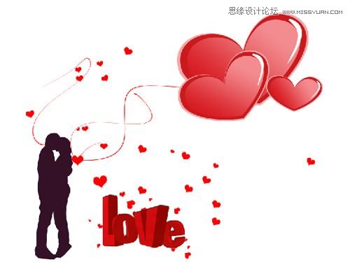 Photoshop制作简单的浪漫情人节海报效果