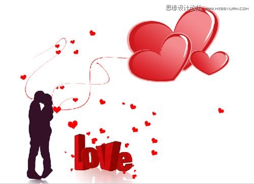 Photoshop制作简单的浪漫情人节海报效果