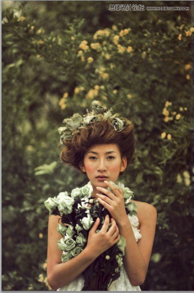 Photoshop调出外景美女漂亮的复古色调