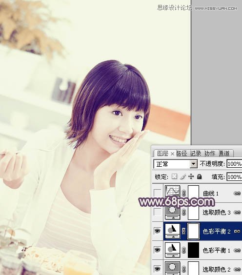 Photoshop调出美女人像淡雅的唯美色调