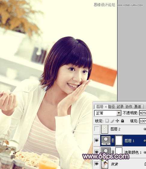 Photoshop调出美女人像淡雅的唯美色调