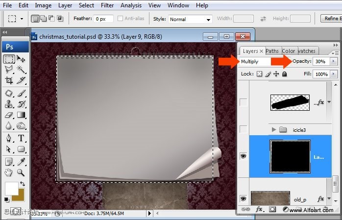 Photoshop设计超美的圣诞节挂历教程