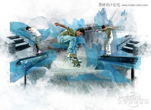 Photoshop创建Grungy风格滑板海报教程