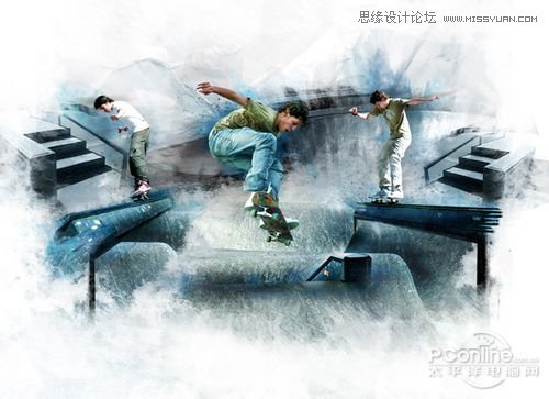 Photoshop创建Grungy风格滑板海报教程