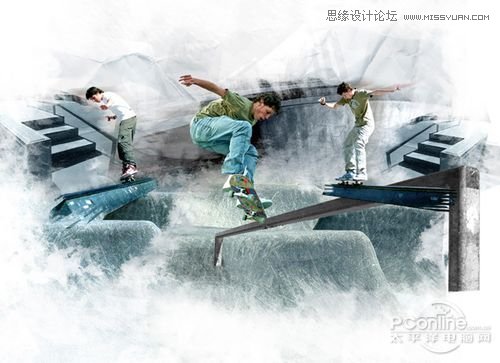 Photoshop创建Grungy风格滑板海报教程