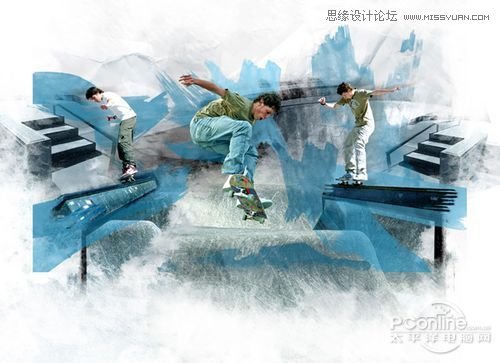 Photoshop创建Grungy风格滑板海报教程