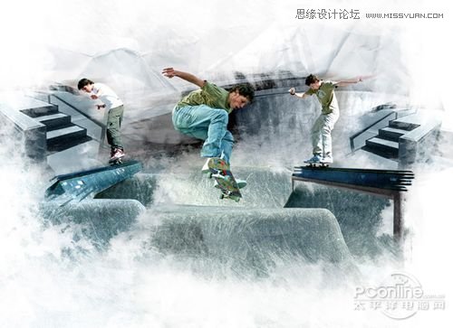 Photoshop创建Grungy风格滑板海报教程