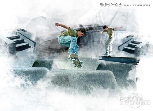 Photoshop创建Grungy风格滑板海报教程