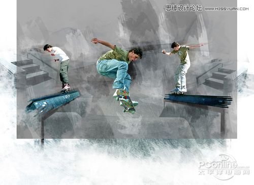 Photoshop创建Grungy风格滑板海报教程