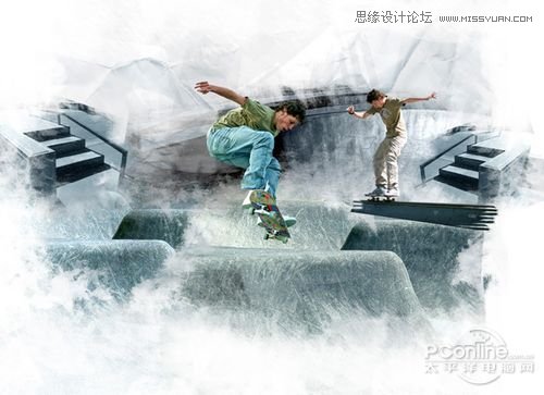 Photoshop创建Grungy风格滑板海报教程