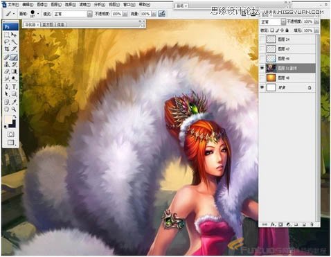 Photoshop鼠绘聊斋故事中的狐狸精