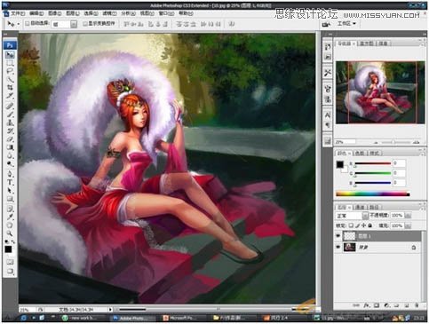 Photoshop鼠绘聊斋故事中的狐狸精