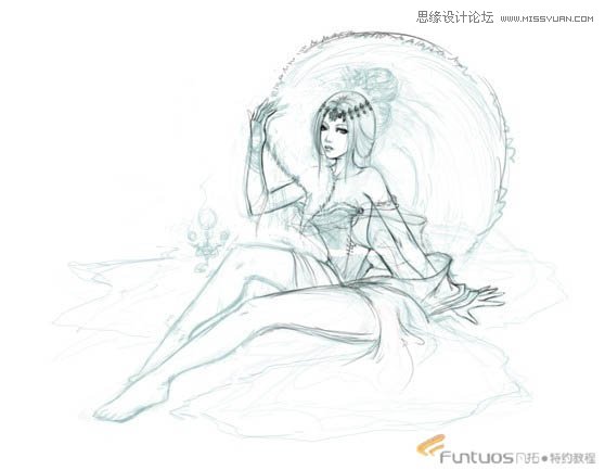 Photoshop鼠绘聊斋故事中的狐狸精