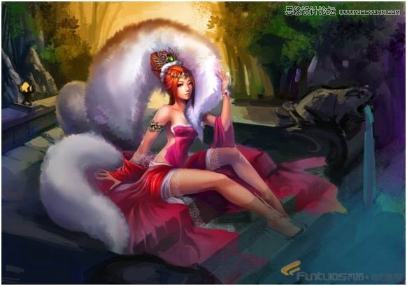 Photoshop鼠绘聊斋故事中的狐狸精