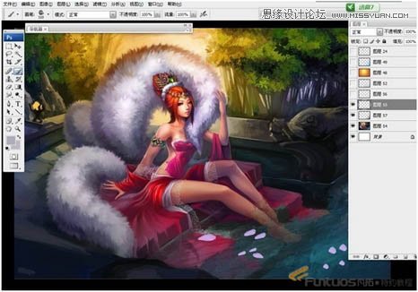 Photoshop鼠绘聊斋故事中的狐狸精