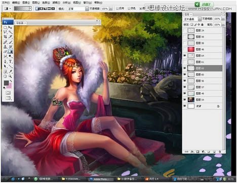 Photoshop鼠绘聊斋故事中的狐狸精