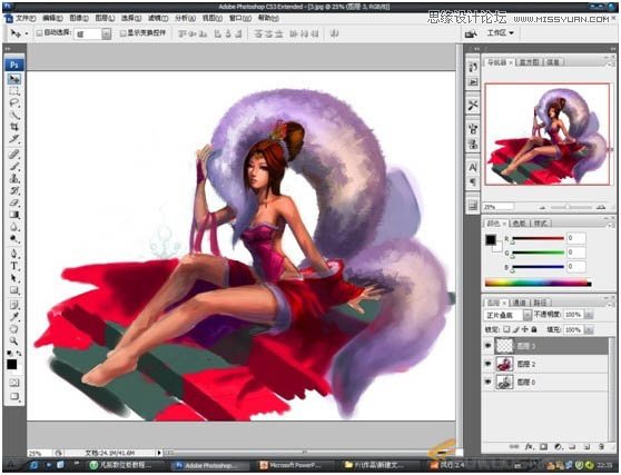 Photoshop鼠绘聊斋故事中的狐狸精