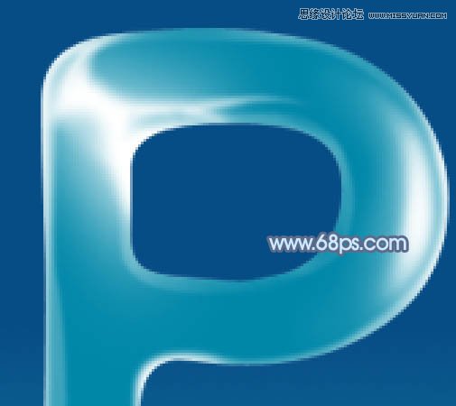 Photoshop制作逼真的蓝色水滴字教程