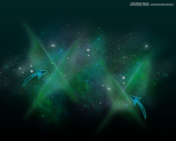 Photoshop制作星云背景抽象纹理文字效果