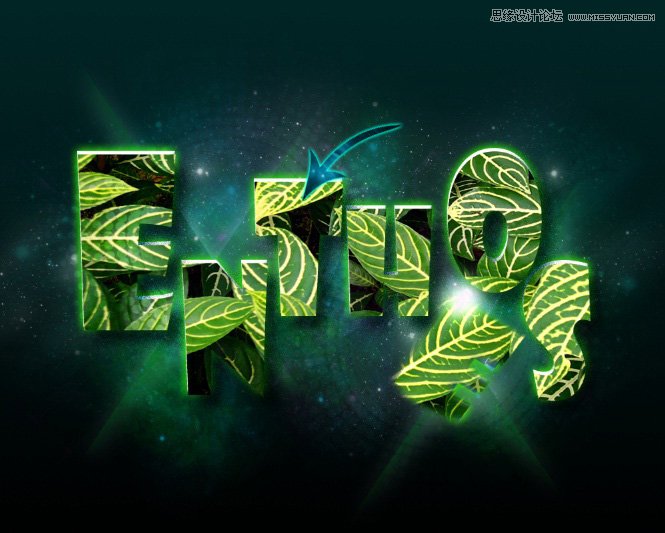 Photoshop制作星云背景抽象纹理文字效果