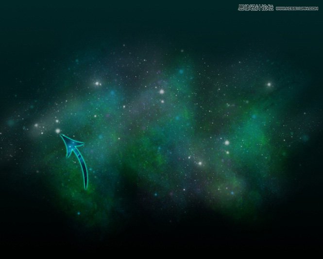 Photoshop制作星云背景抽象纹理文字效果
