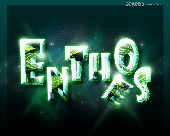 Photoshop制作星云背景抽象纹理文字效果