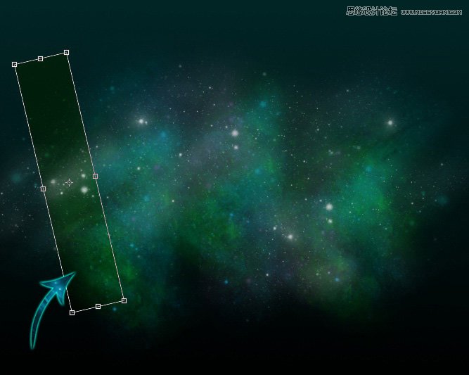 Photoshop制作星云背景抽象纹理文字效果