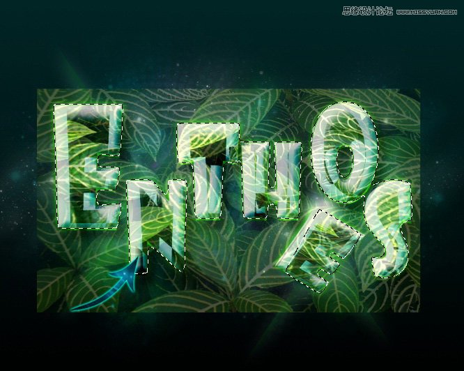 Photoshop制作星云背景抽象纹理文字效果