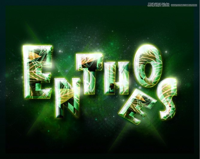 Photoshop制作星云背景抽象纹理文字效果
