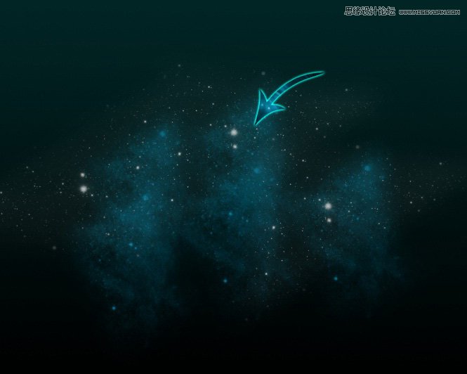 Photoshop制作星云背景抽象纹理文字效果