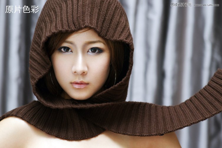 Photoshop快色调整质感的黑白人像效果