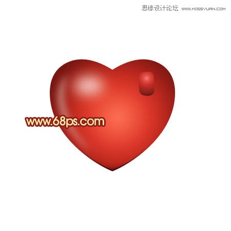 Photoshop绘制带有蝴蝶结的立体心形