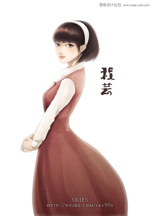 Photoshop鼠绘漂亮的民国美少女教程