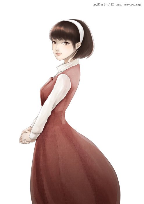 Photoshop鼠绘漂亮的民国美少女教程