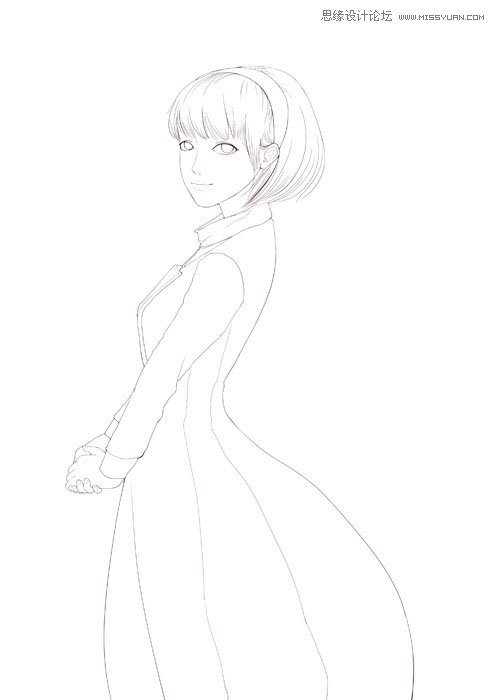 Photoshop鼠绘漂亮的民国美少女教程