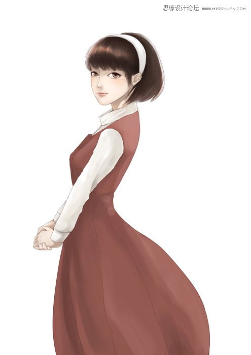 Photoshop鼠绘漂亮的民国美少女教程