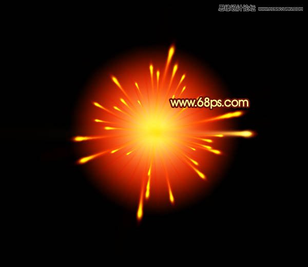 Photoshop制作漂亮的放射烟花效果