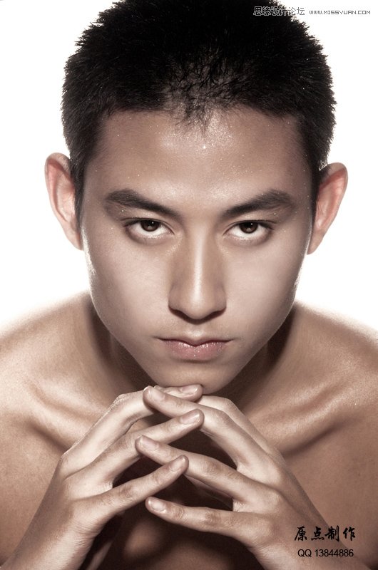 Photoshop调出帅哥质感的古铜色皮肤效果