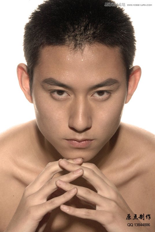 Photoshop调出帅哥质感的古铜色皮肤效果