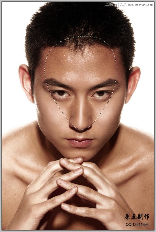 Photoshop调出帅哥质感的古铜色皮肤效果