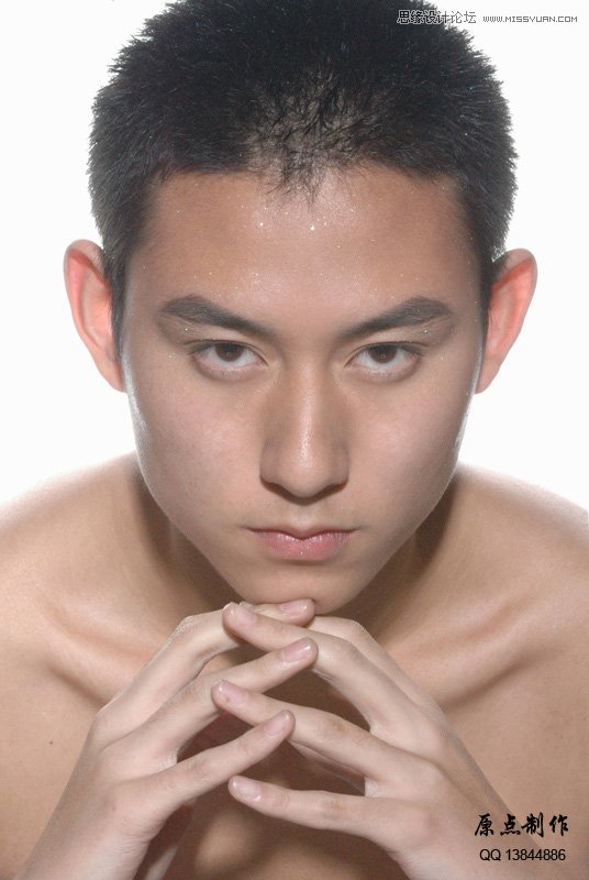 Photoshop调出帅哥质感的古铜色皮肤效果