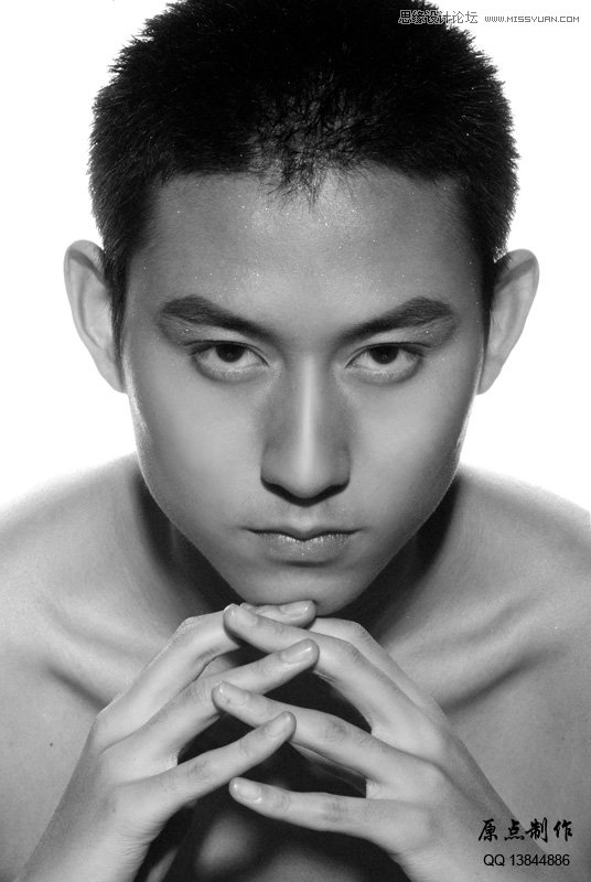 Photoshop调出帅哥质感的古铜色皮肤效果