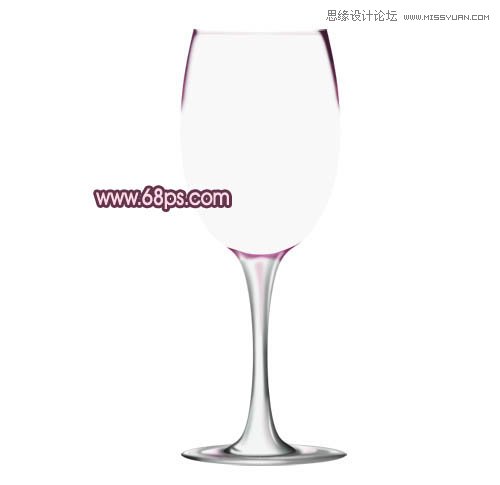 Photoshop制作盛有红酒的玻璃酒杯