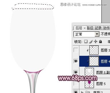 Photoshop制作盛有红酒的玻璃酒杯