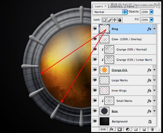 Photoshop绘制绚丽的球体标识设计