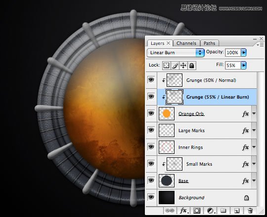 Photoshop绘制绚丽的球体标识设计